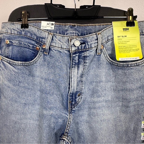 Levi’s Women’s 511 Slim Stretch Blue Denim Jeans Size 36x32 - Picture 2 of 7